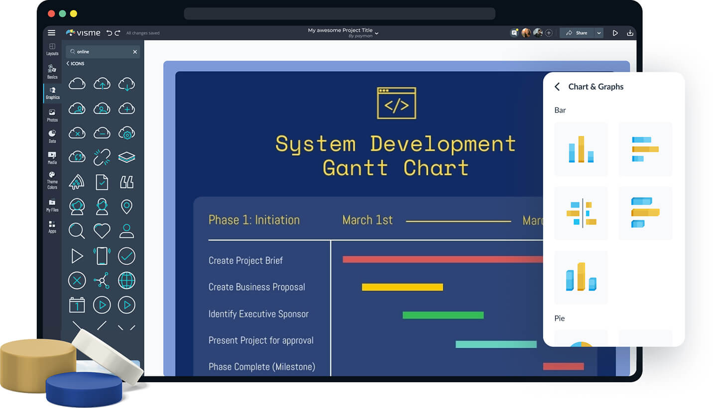 VismeChart is data visualization tool necessary for social media marketing projects