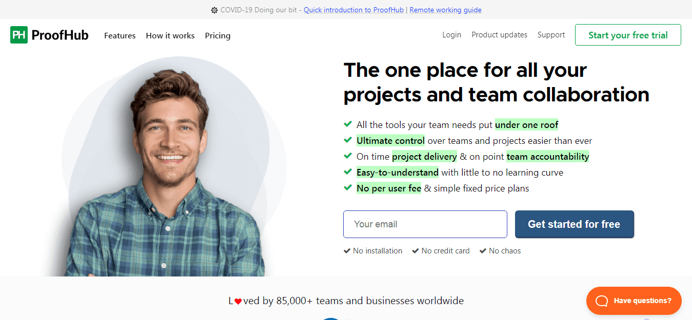ProofHub is a popular project management tool used for digital marketing purposes