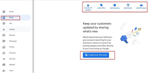 You can keep your Google My Business page alive and attract customers to leave a review.