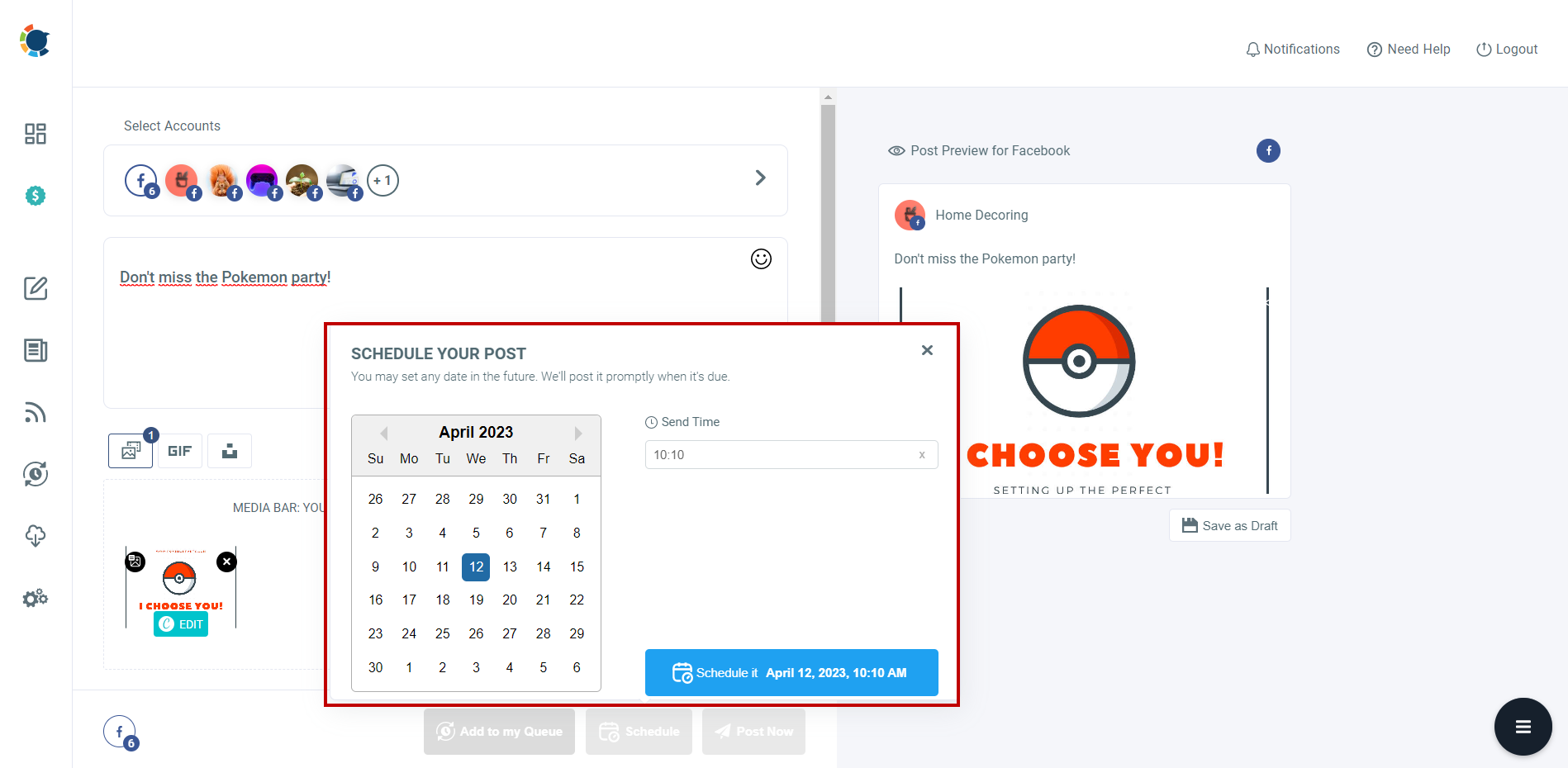 You can schedule Facebook posts for a future date with Circleboom Publish.