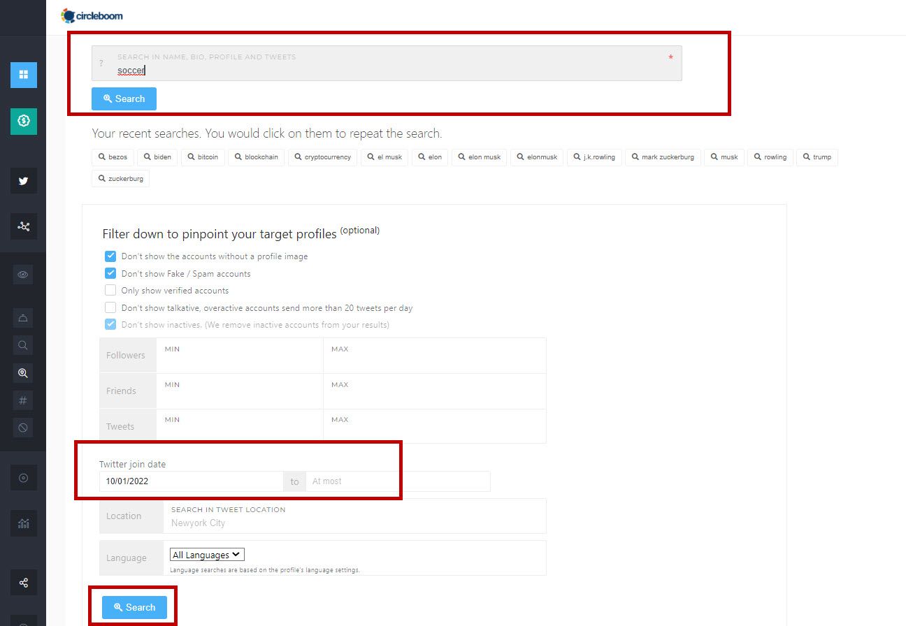 Find new Twitter accounts