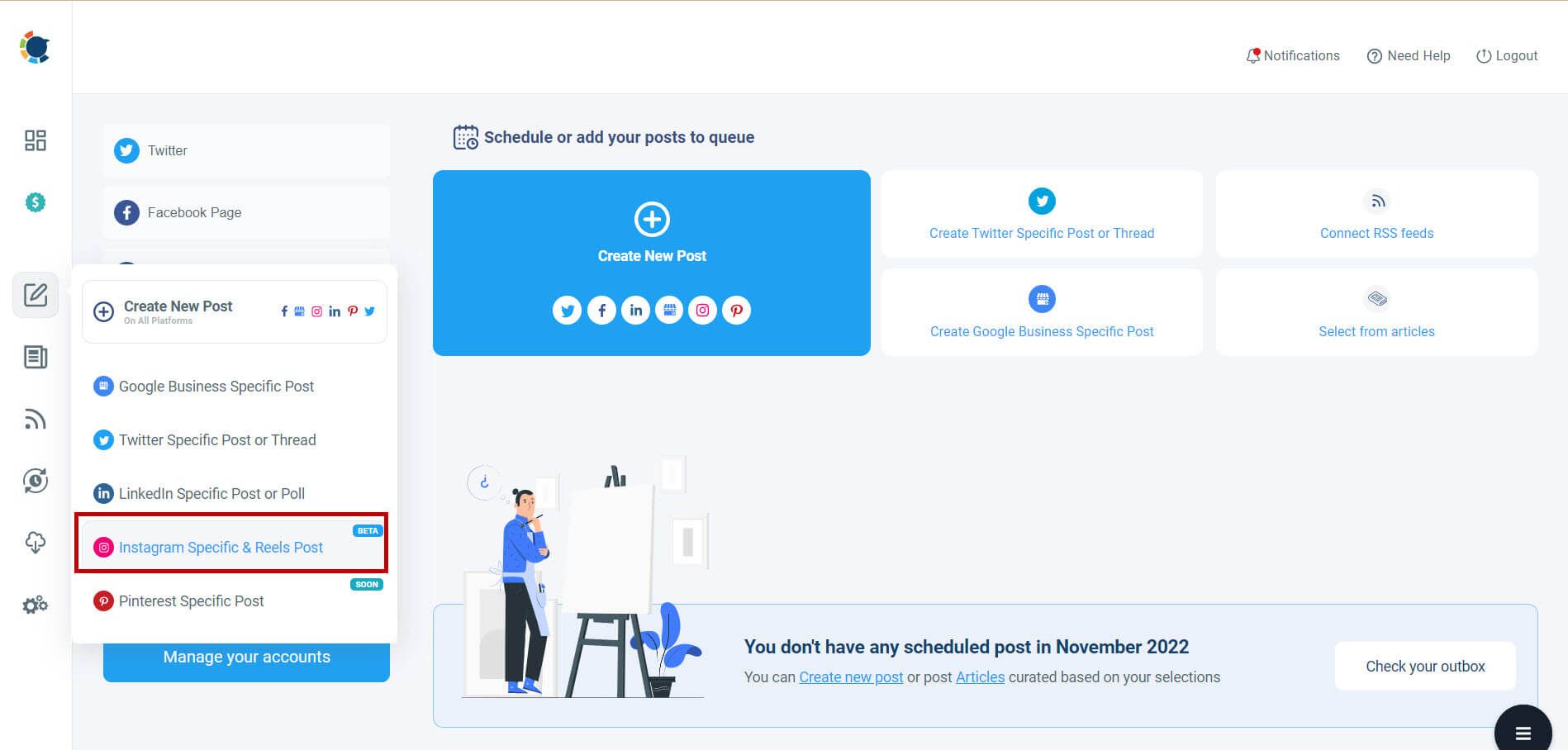 Create grid posts for Instagram