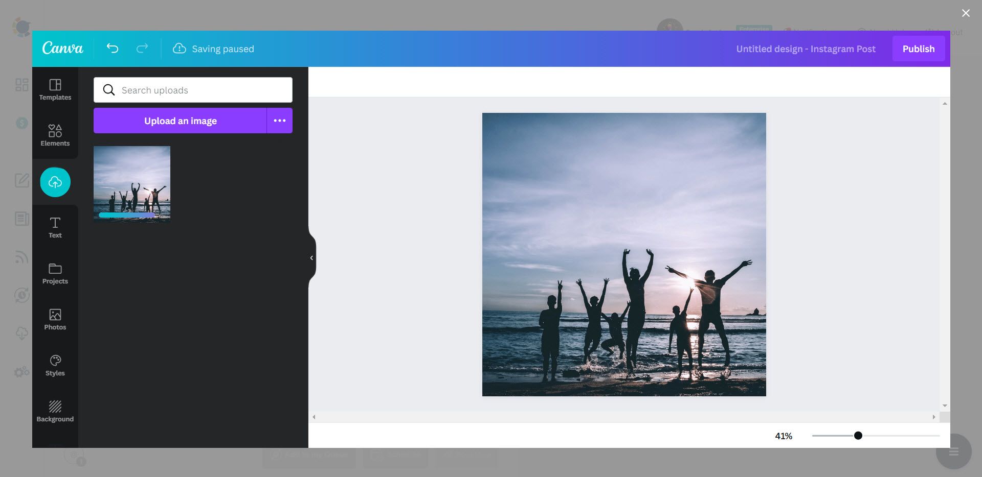 Upload your images from your desktop.