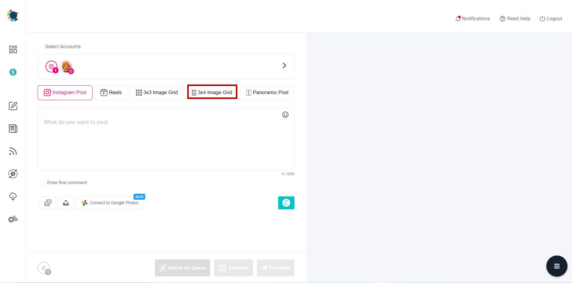 3x4 Instagram Grid Post