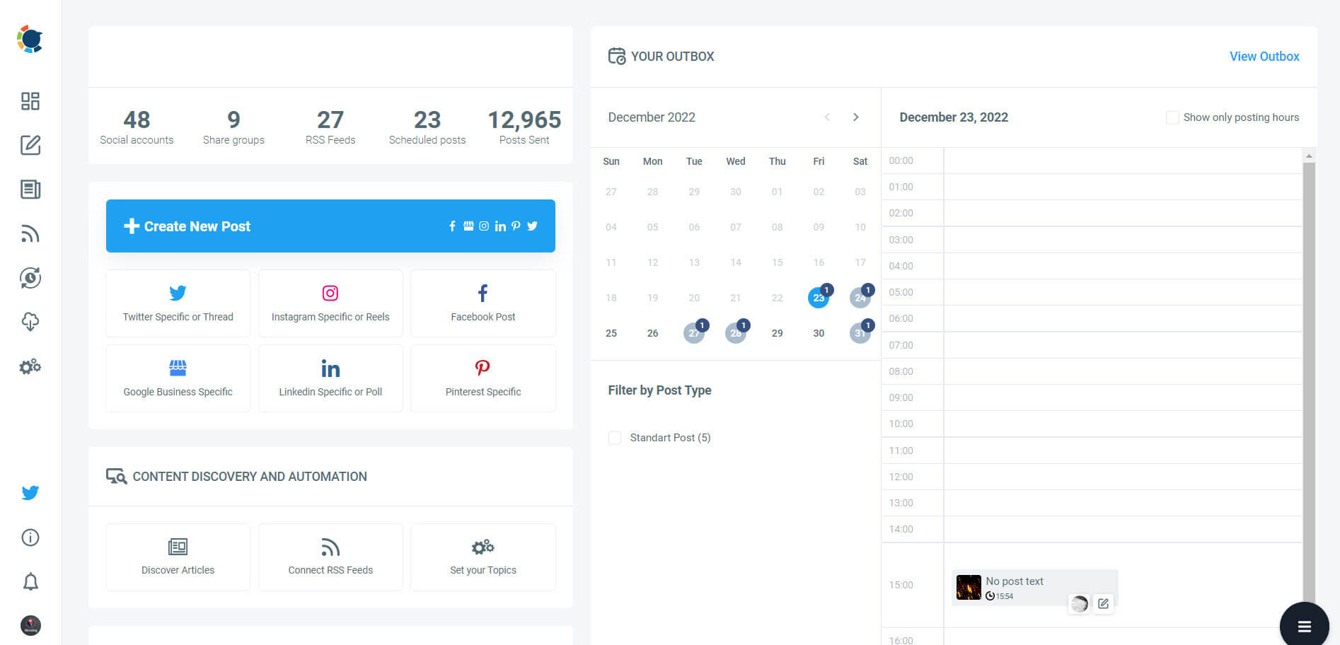 Content calendar Circleboom