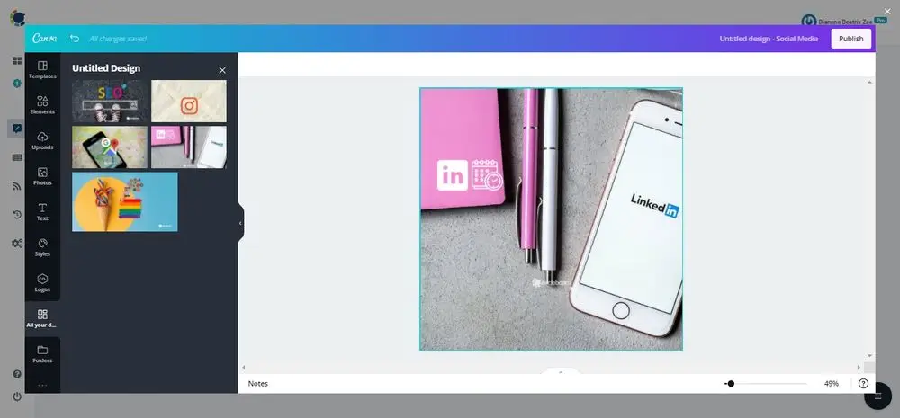 Design LinkedIn posts on Circleboom's Canva extension.