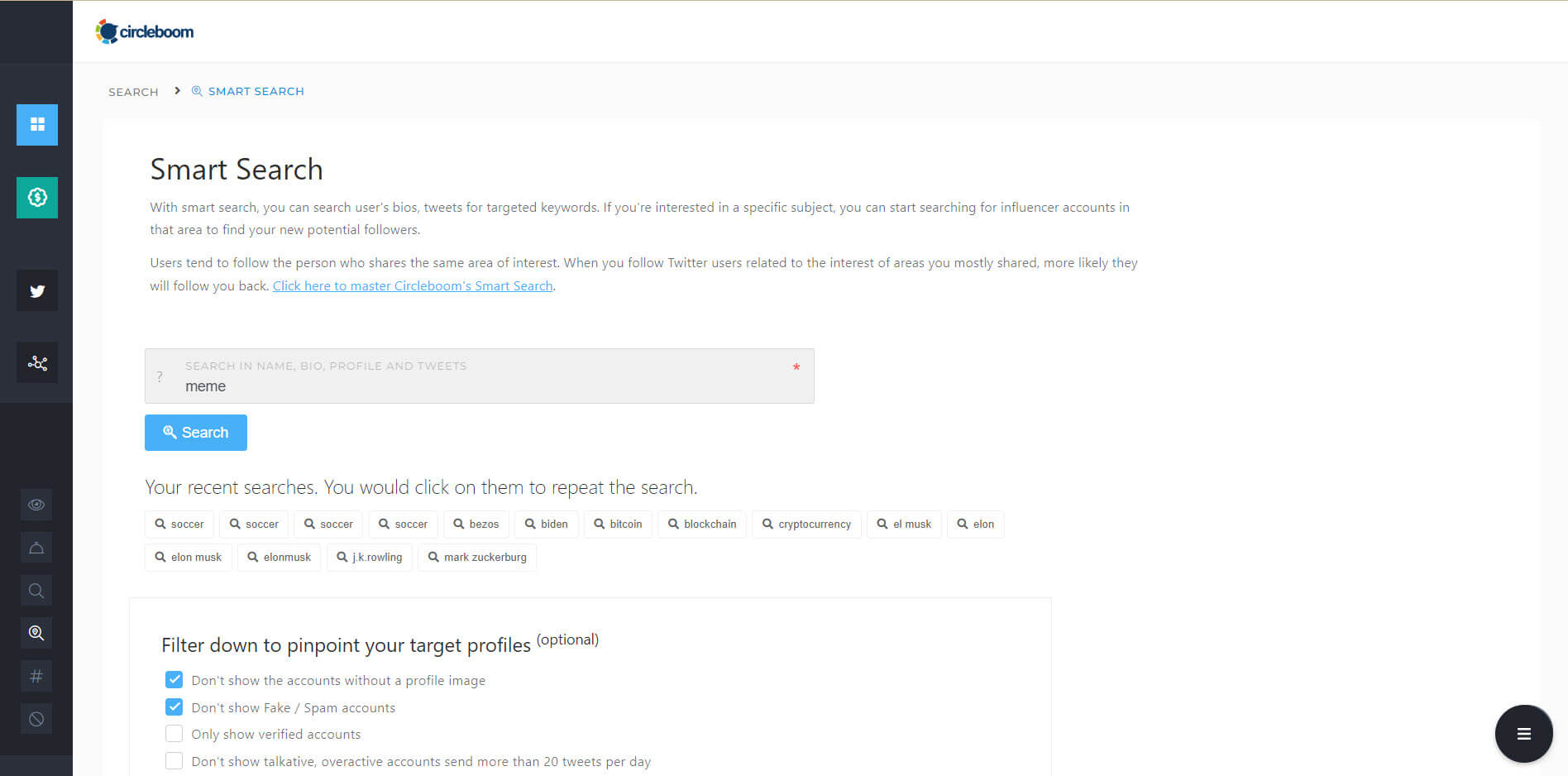 Smart Search on Circleboom