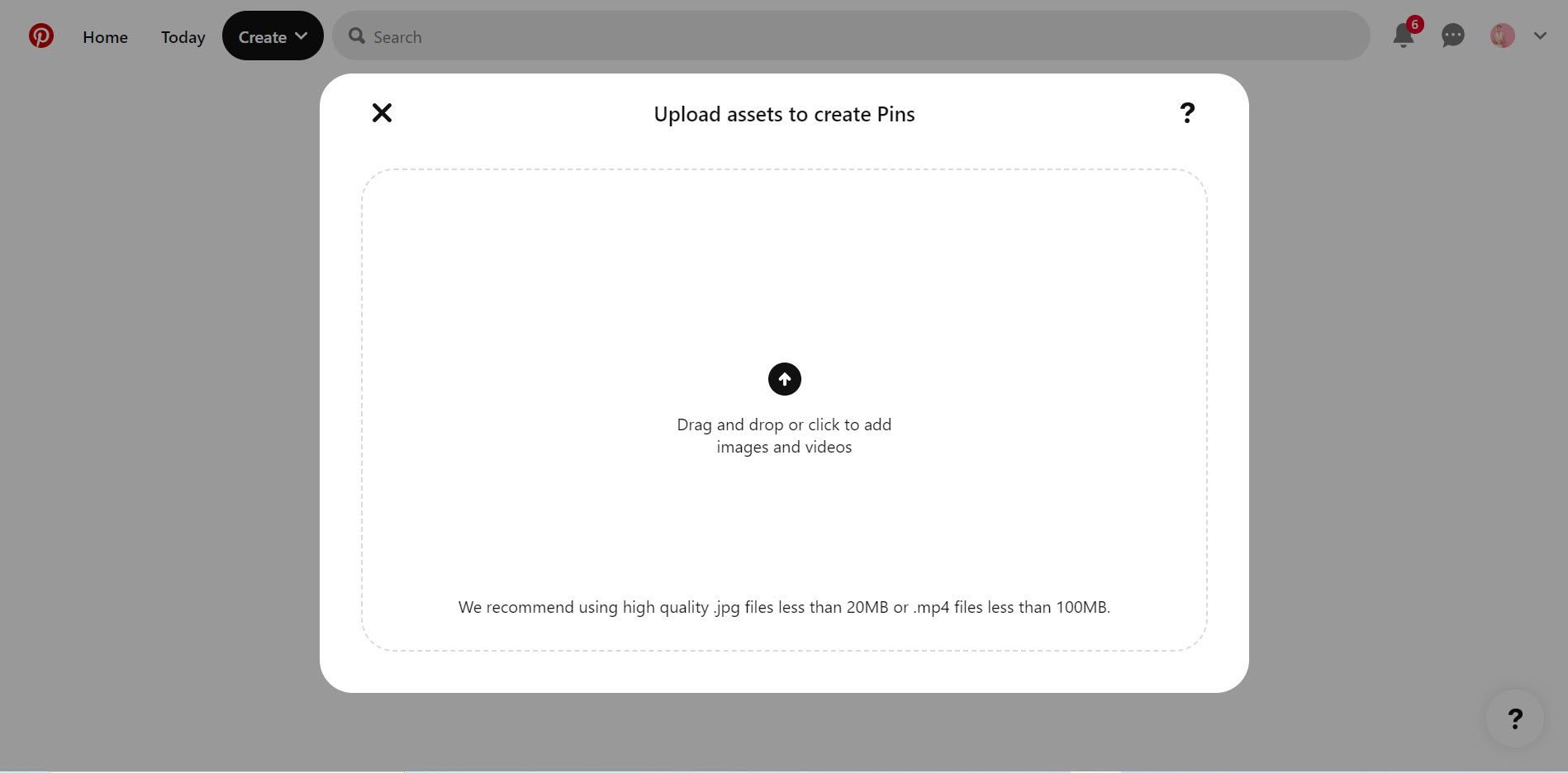 upload videos on Pinterest
