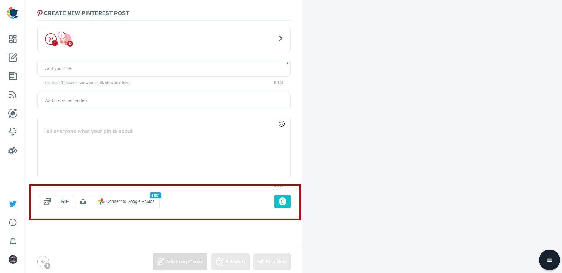 Curate and design content for Pinterest.