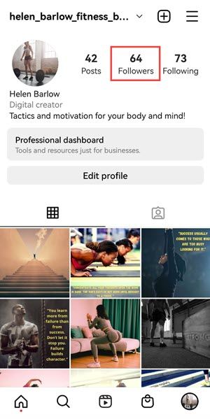 Number of Instagram followers.