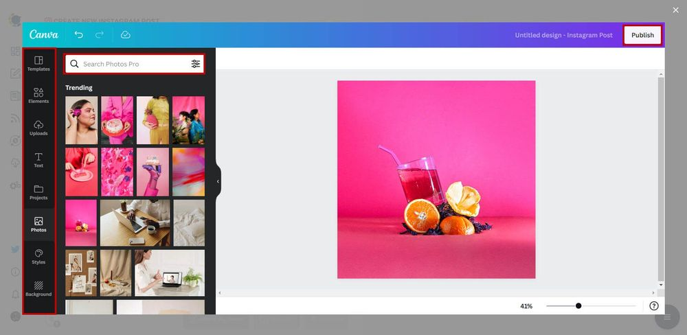 Design your Instagram posts on Circleboom.
