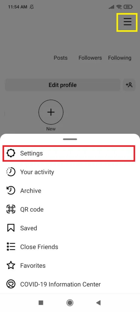Hide highlights on Instagram