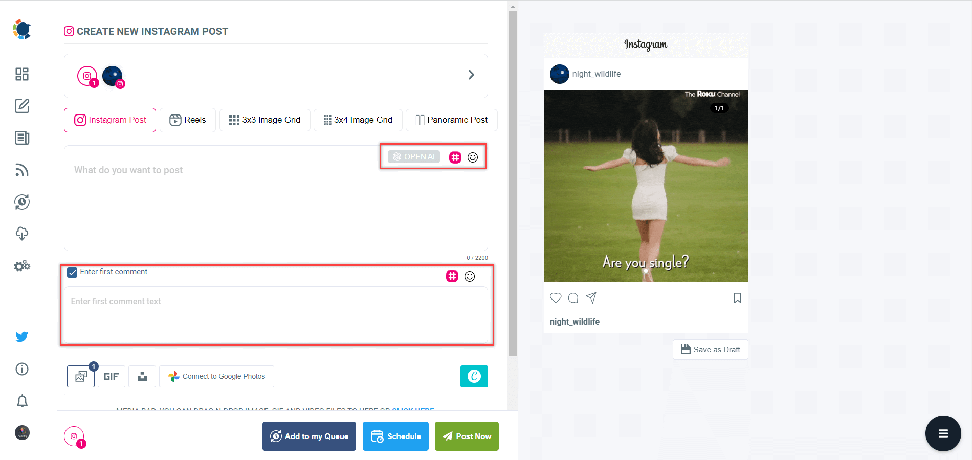 Post gif to Instagram