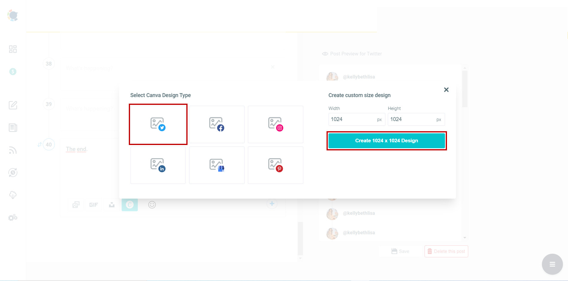 Ready-made social media image templates on Circleboom Publish