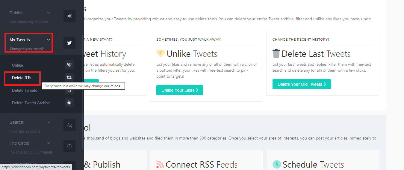 Delete all your Retweets!