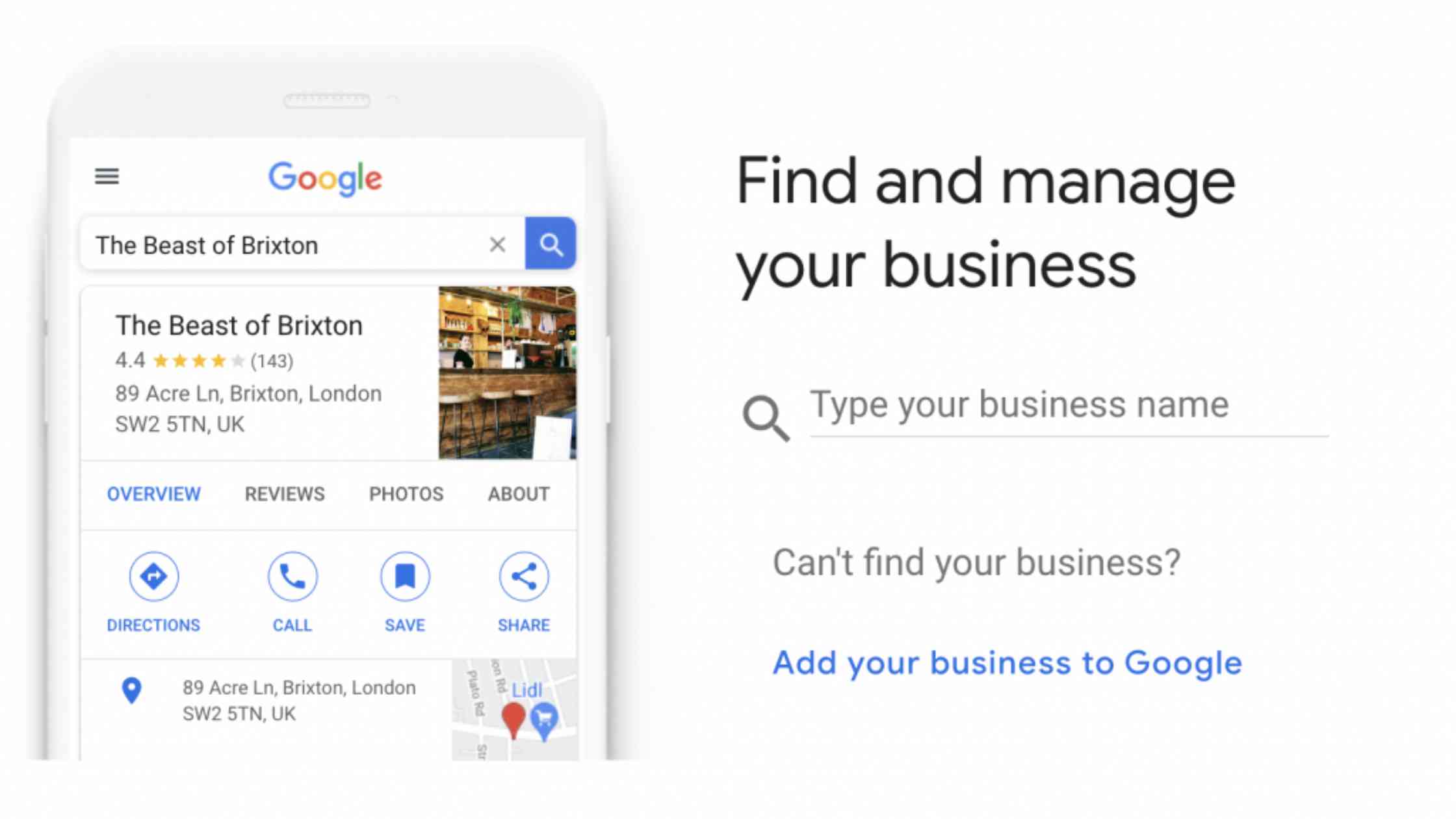 Find and manage your business