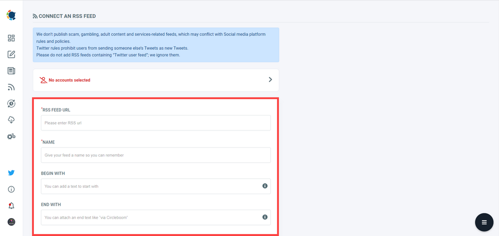 Connect RSS Feeds to GMB accounts