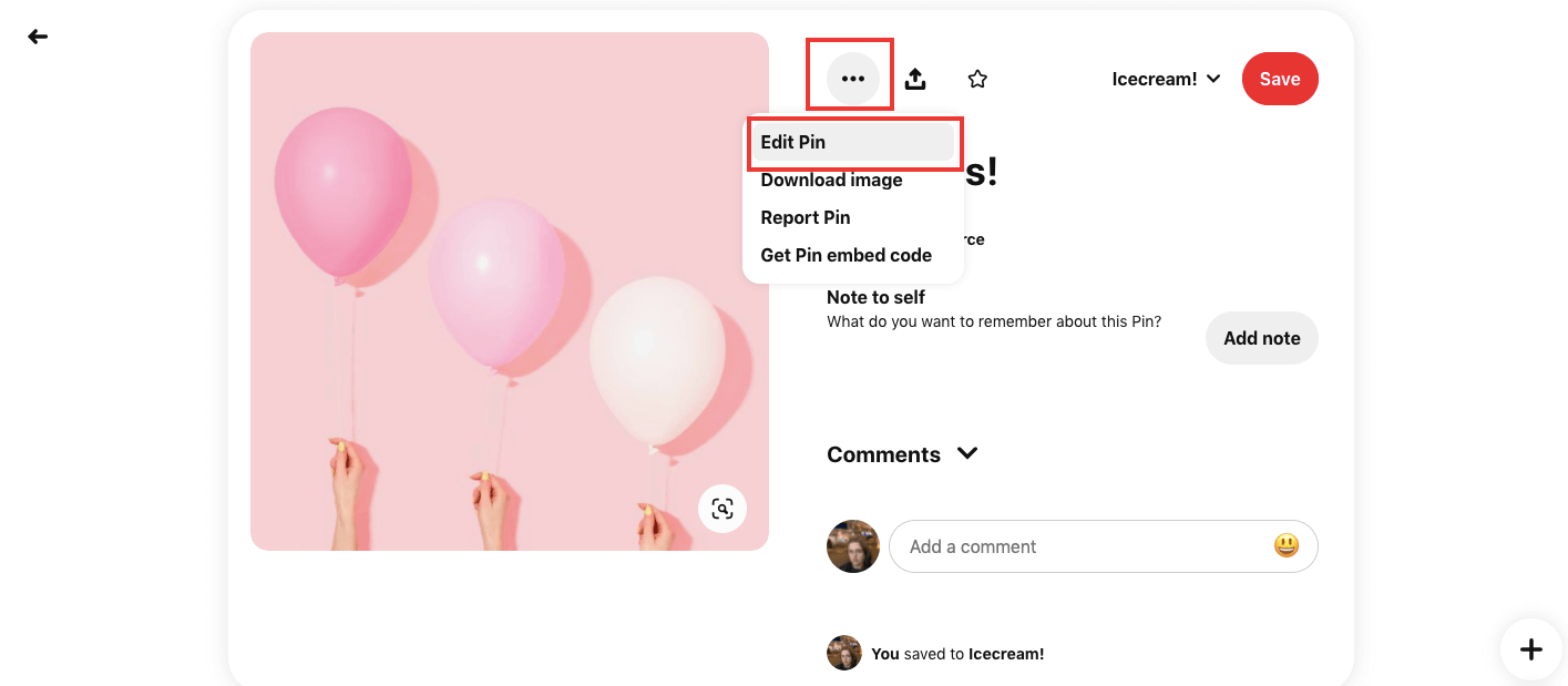 unsave a pin on Pinterest