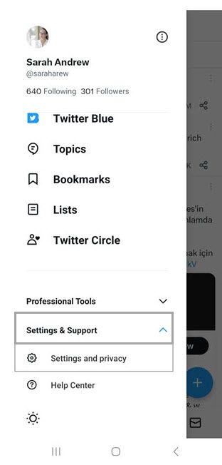 Settings and Support