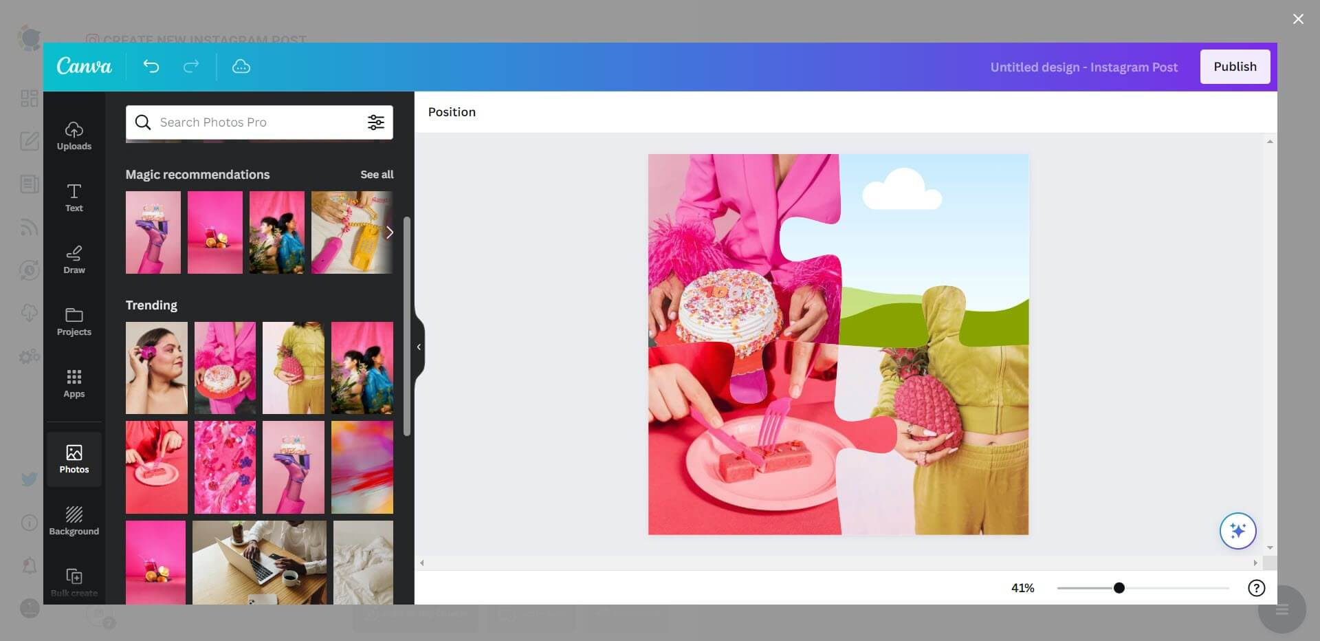 Puzzle templates on Canva