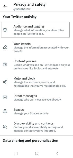 Audience and tagging