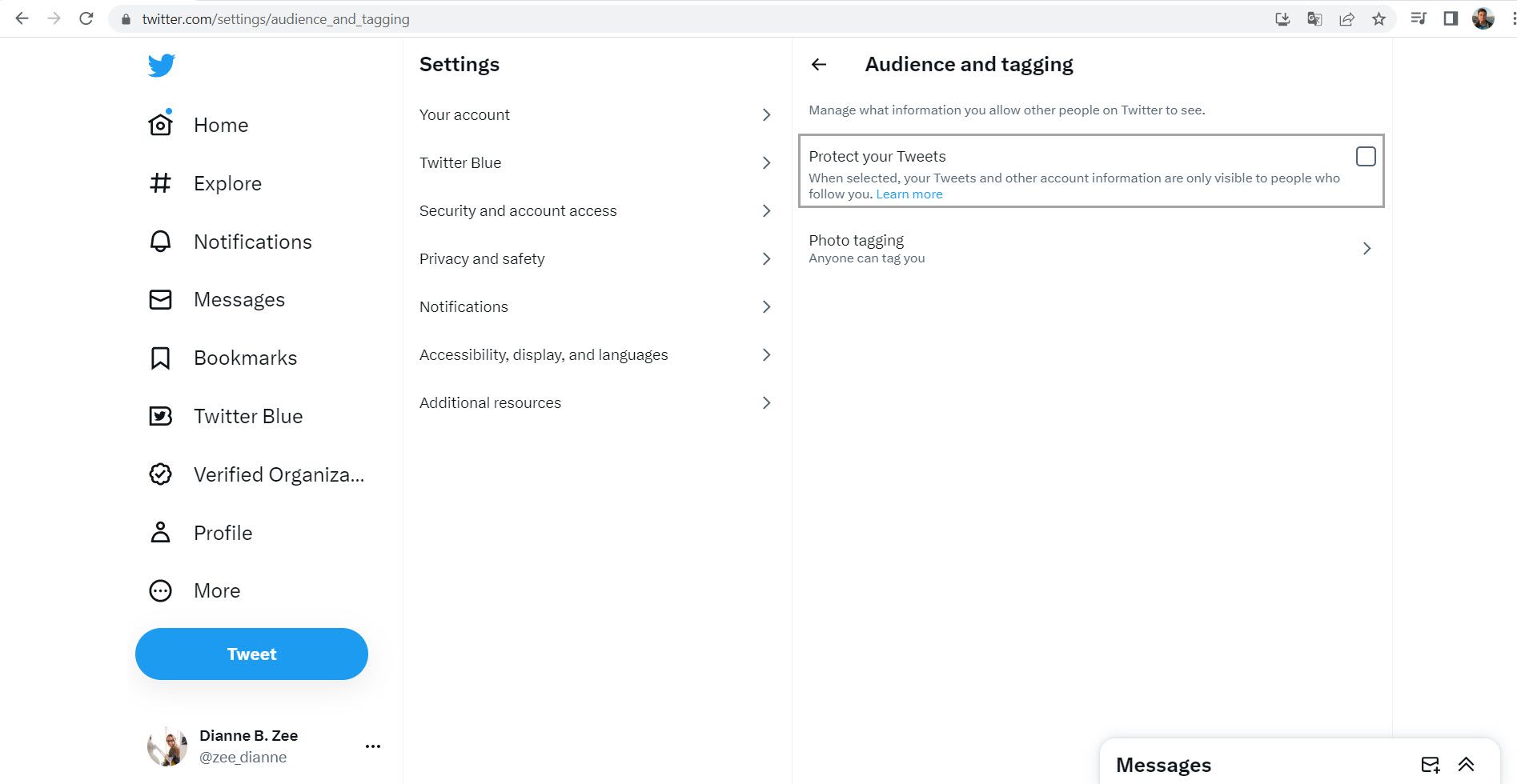 Make your Twitter private