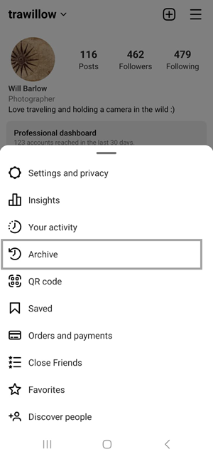 Archive highlights on Instagram