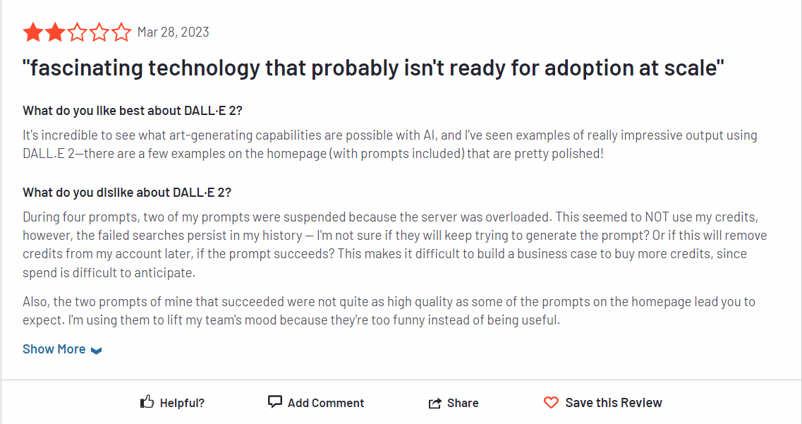 DALL-E 2 negative review