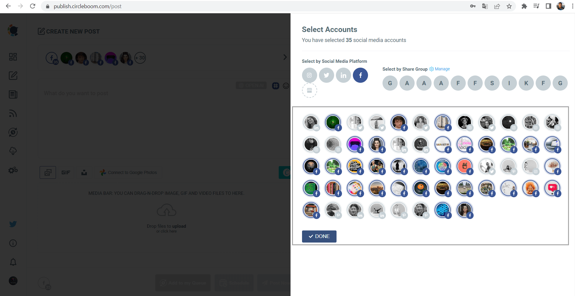 Post to multiple Facebook Groups