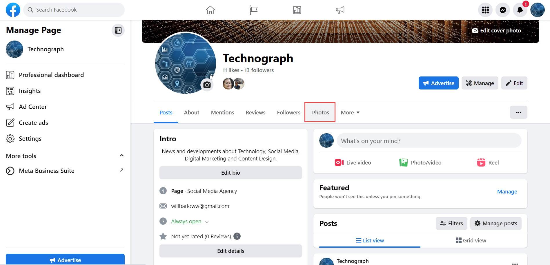 Move Facebook posts to an album