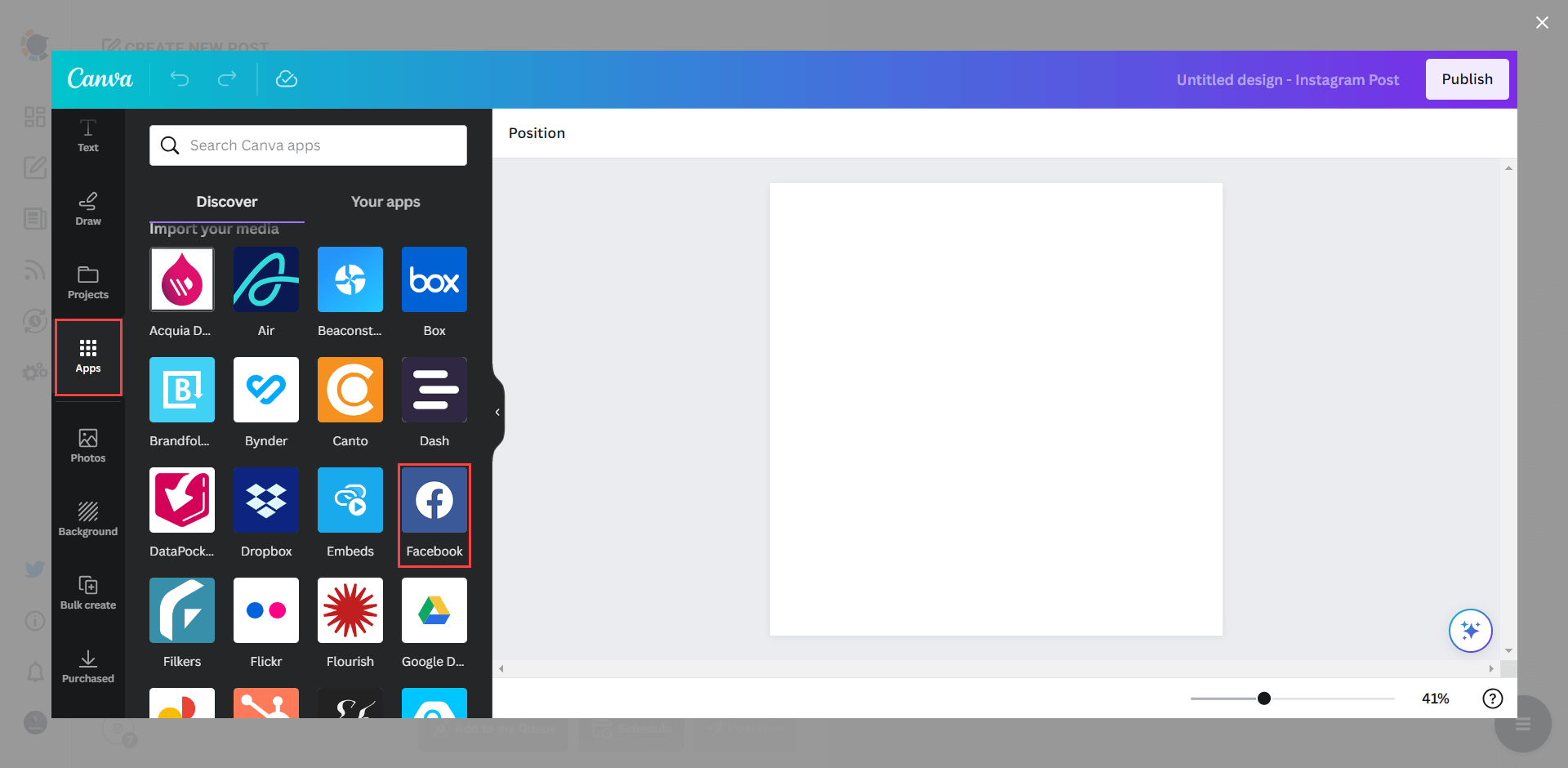 Apps and then Facebook