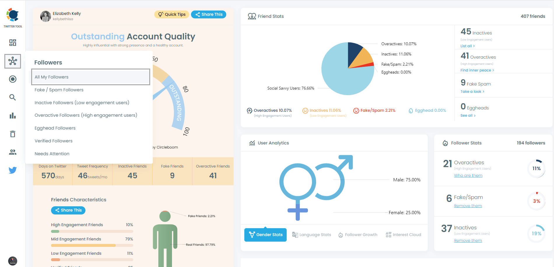 Check your followers