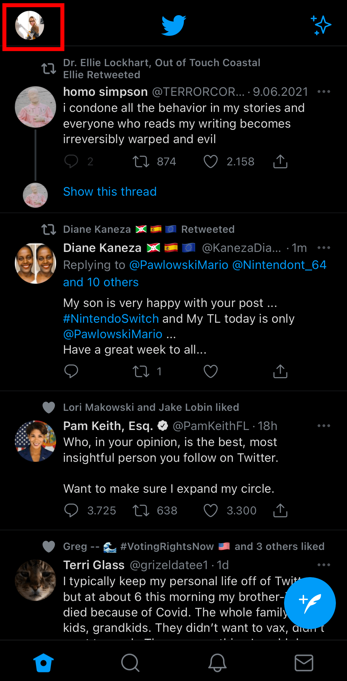 You can access your blocked list via twitter.com and Twitter for iOS and Android apps.