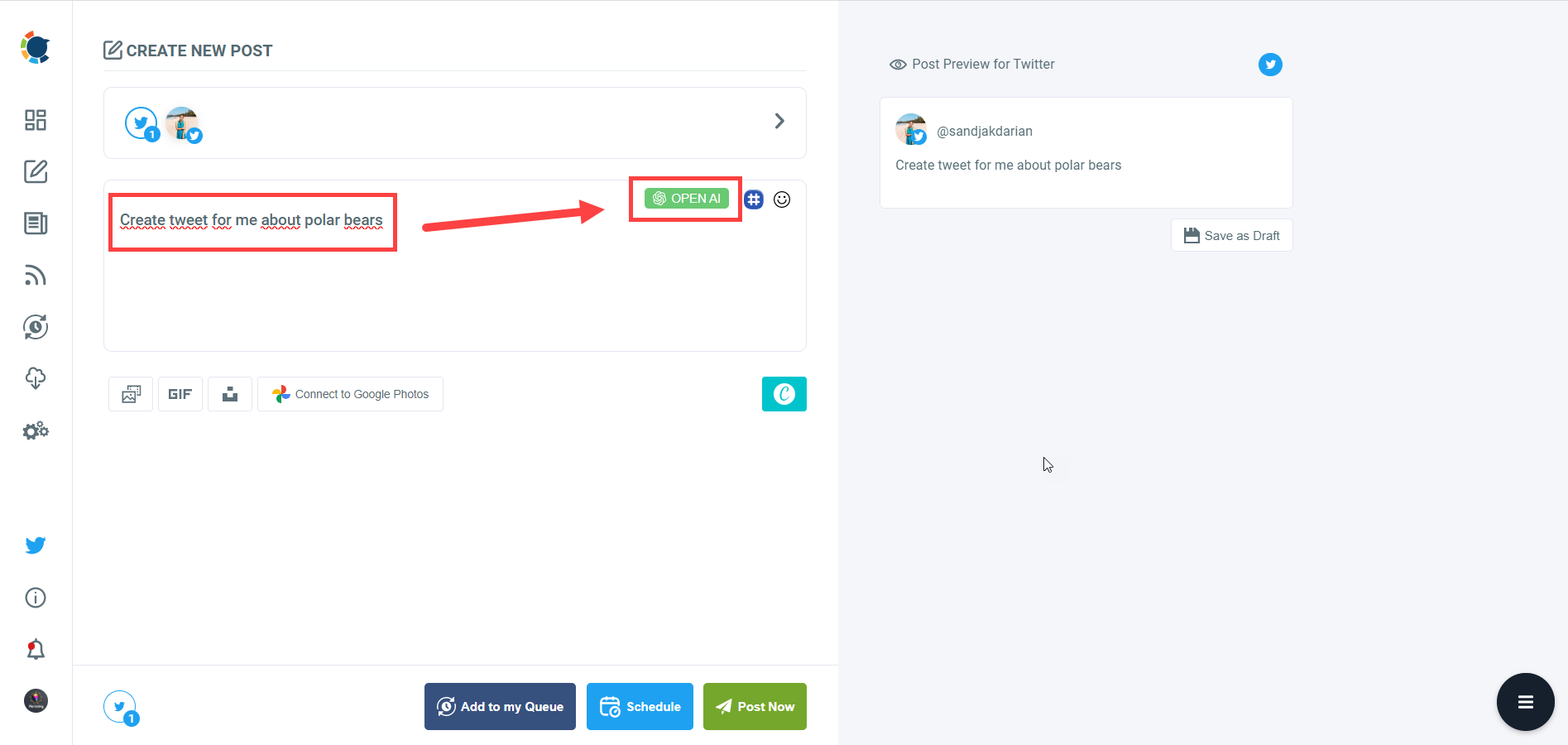 Empower your tweets with ChatGPT-4.