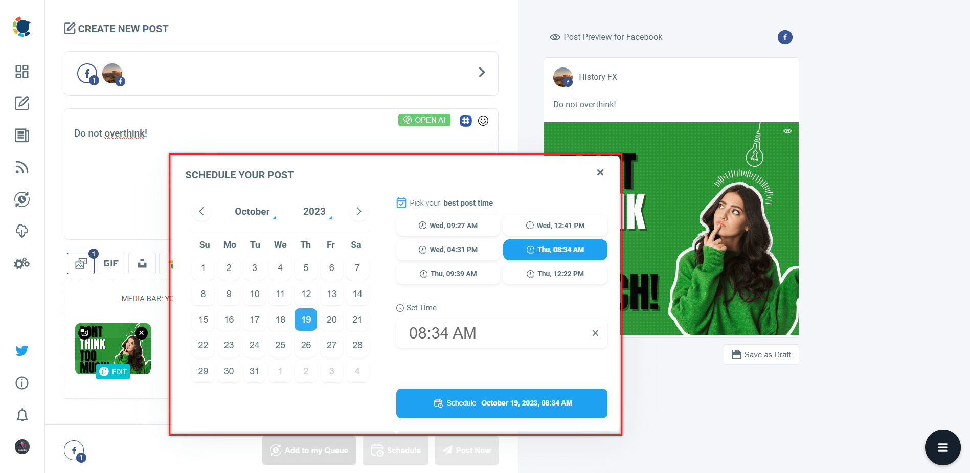 Schedule at the best times to post on Facebook