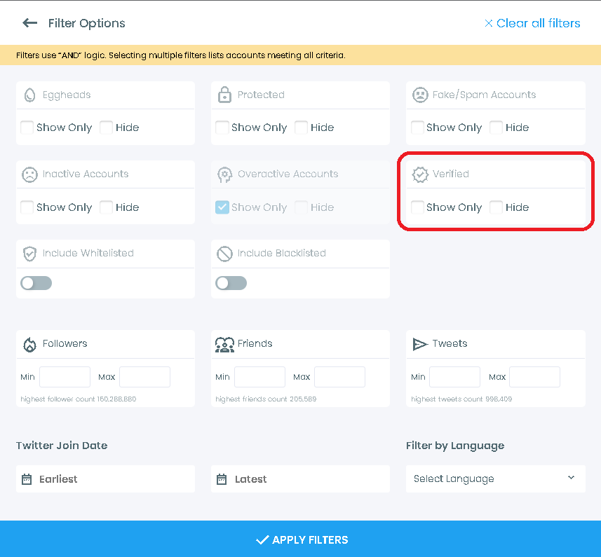 Filter out your followers and friends with Circleboom.