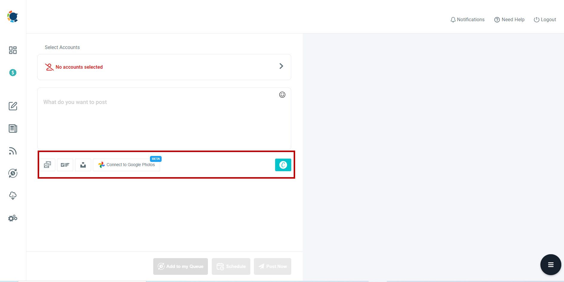 Circleboom content options