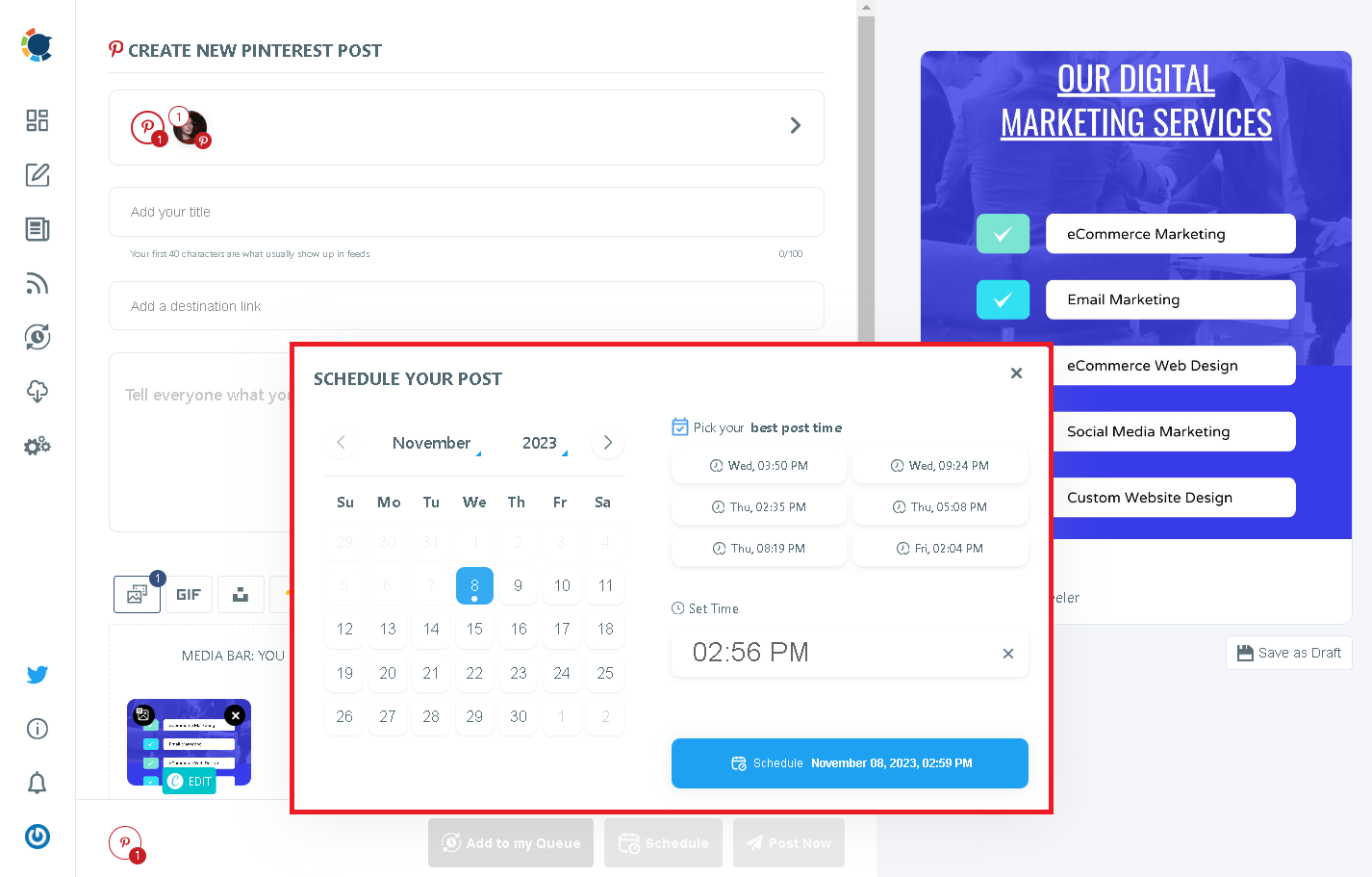 Schedule your posts for later and let Circleboom take care of the rest.