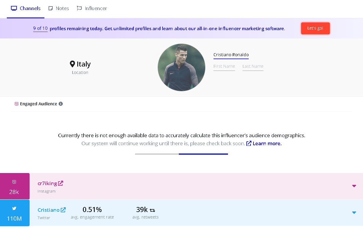 Upfluence's browser extension can be used as a free influencer marketing tool.