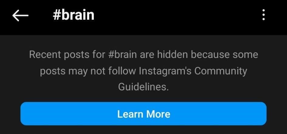 Using banned hashtags on your Instagram posts may reduce your potential engagements. 