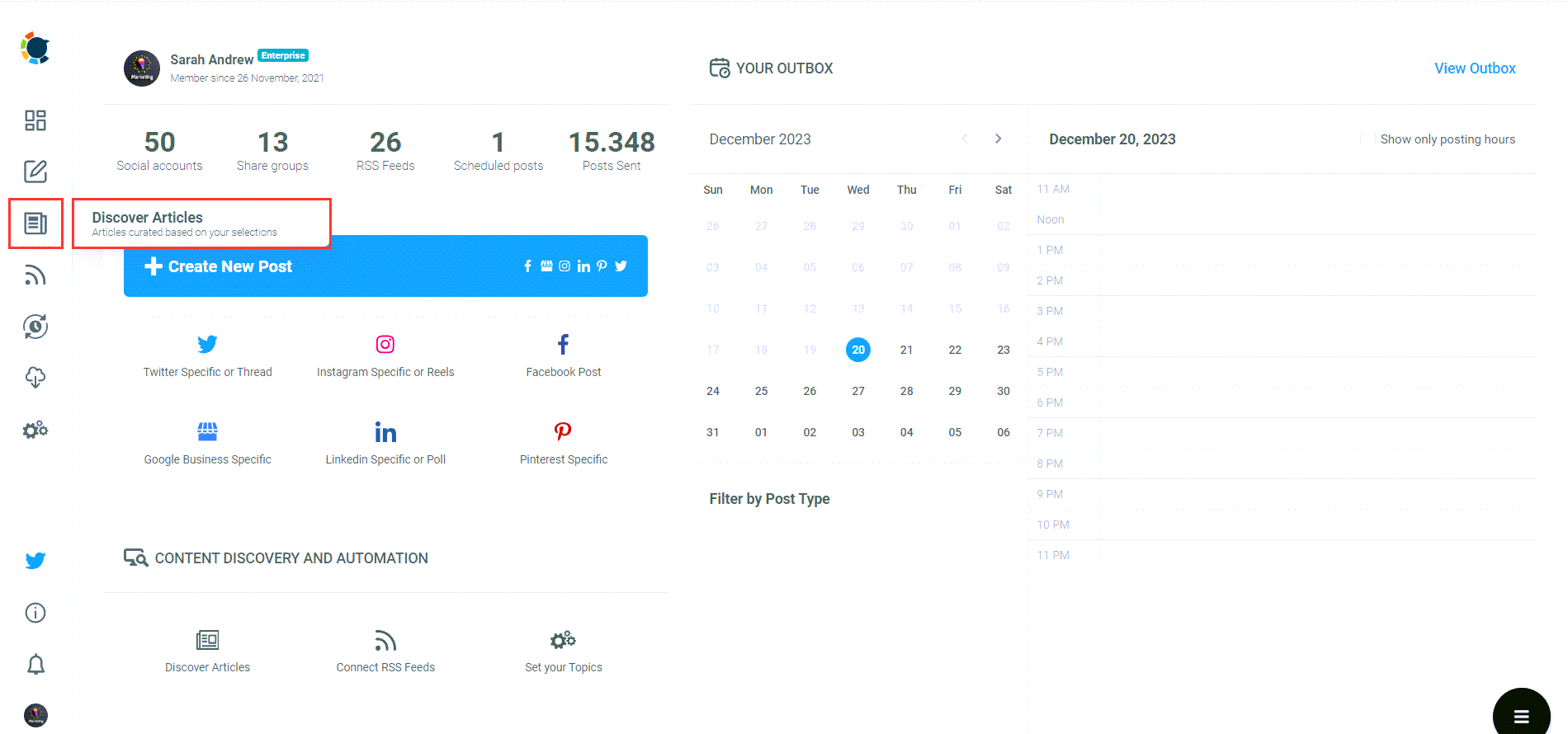 Find related articles to your interests and share them with your audience.
