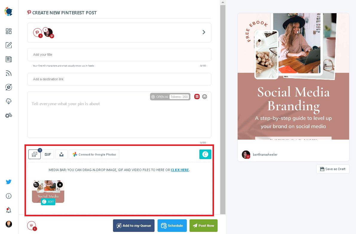 Circleboom offers you many design tools for high resolution Pinterest images.