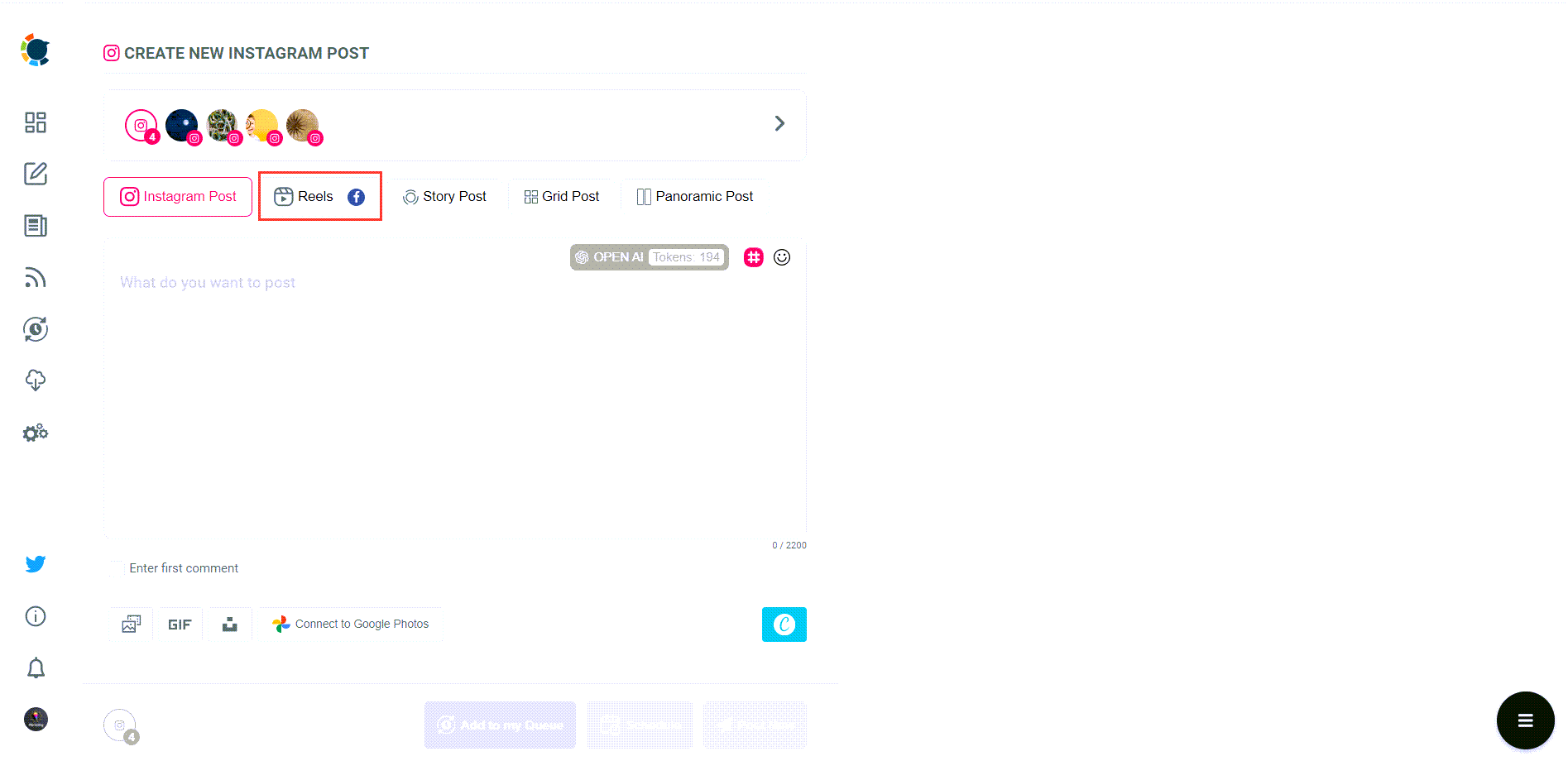 Circleboom lets you schedule reels on Facebook easily.