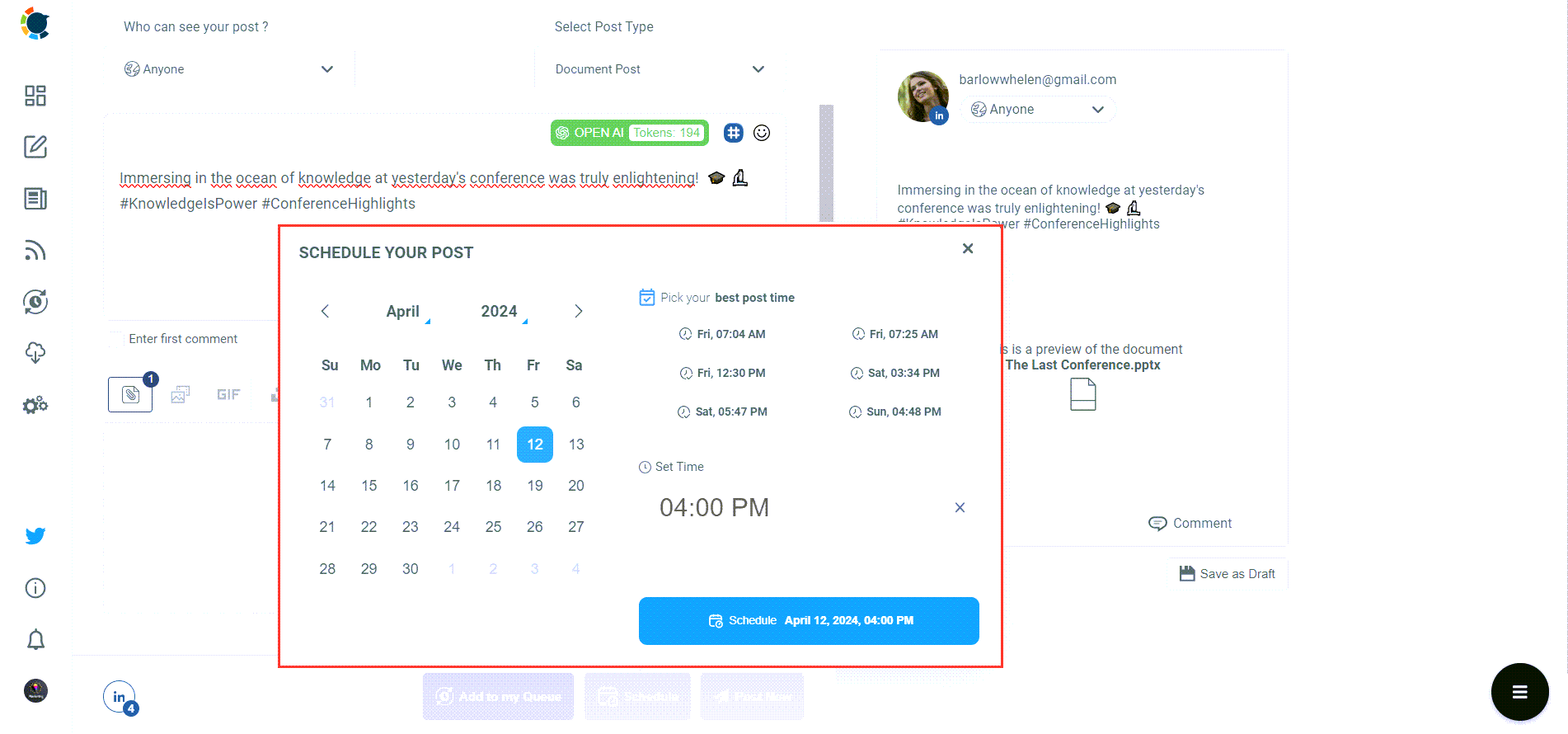 Identifying Optimal LinkedIn Post Times