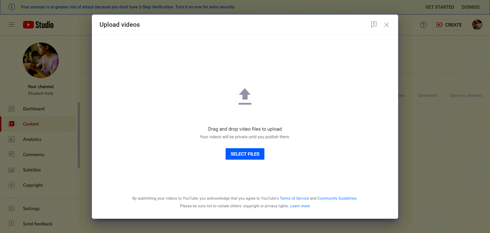Upload videos on YouTube from computer
