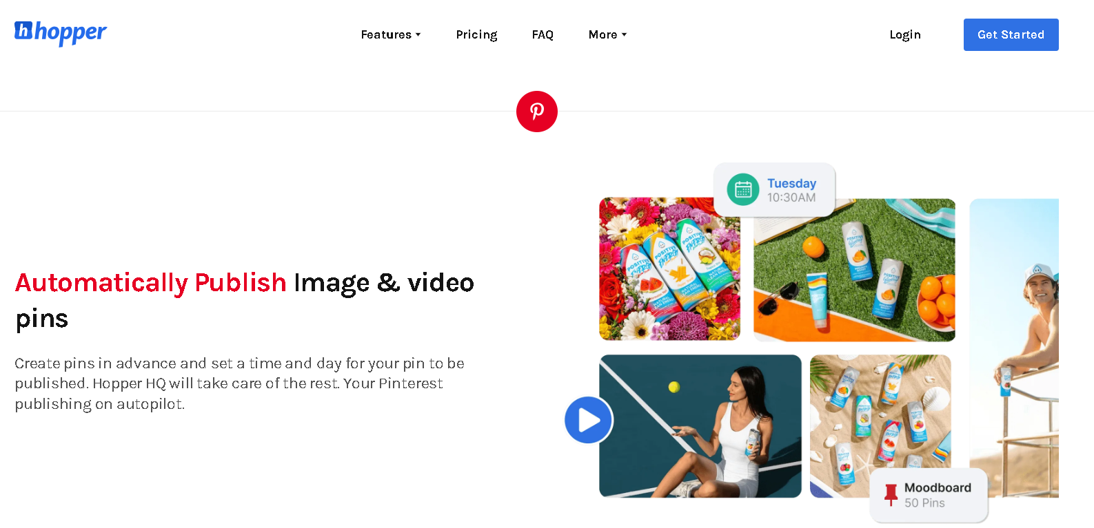 Hopper HQ is another Pinterest automation tool that supports scheduling for Pinterest.