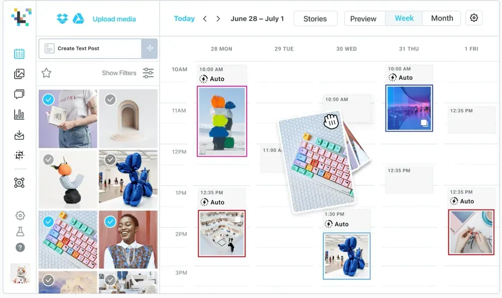 Later offers Pinterest automation through content and scheduling.