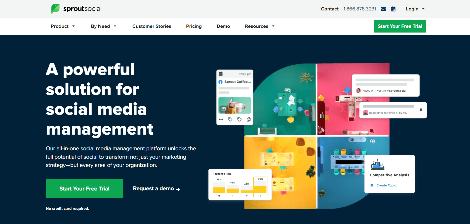 Sprout Social is a comprehensive Pinterest management tool with Pinterest automation features.