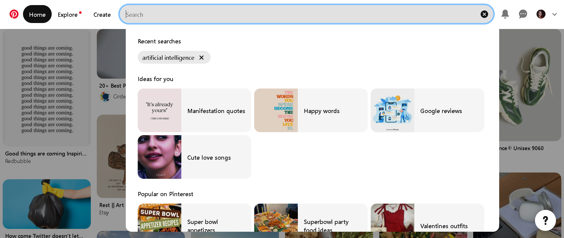 Pinterest search algorithm works to show you relevant results.