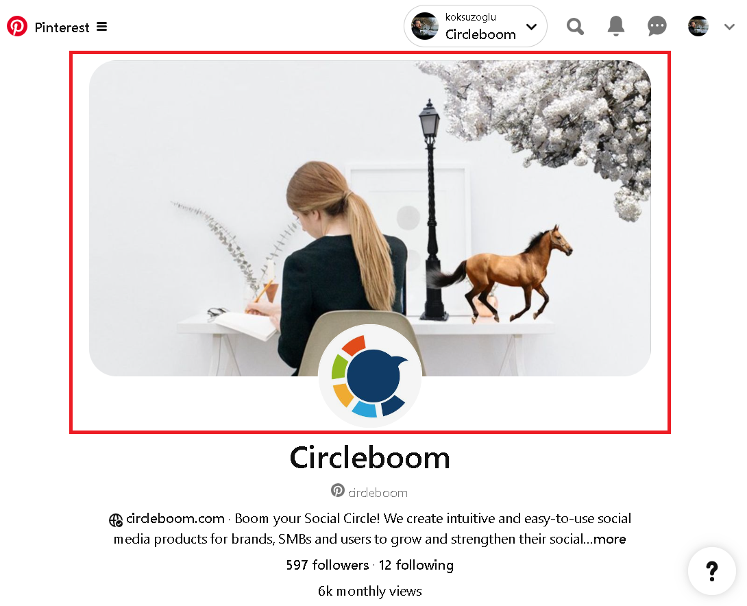 The ideal Pinterest cover photo size is 800 x 450 pixels.